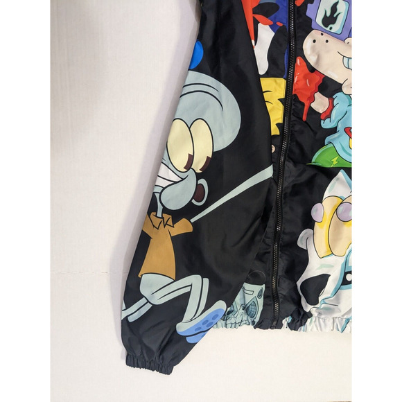 Members Only Nickelodeon Jacket Size M Rugrats Spongebob Hey Arnold Squidward - Picture 6 of 10